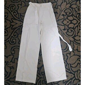 Madewell $98 Size 23 Griff Superwide-Leg Cargo Pants in Vintage Canvas Beige